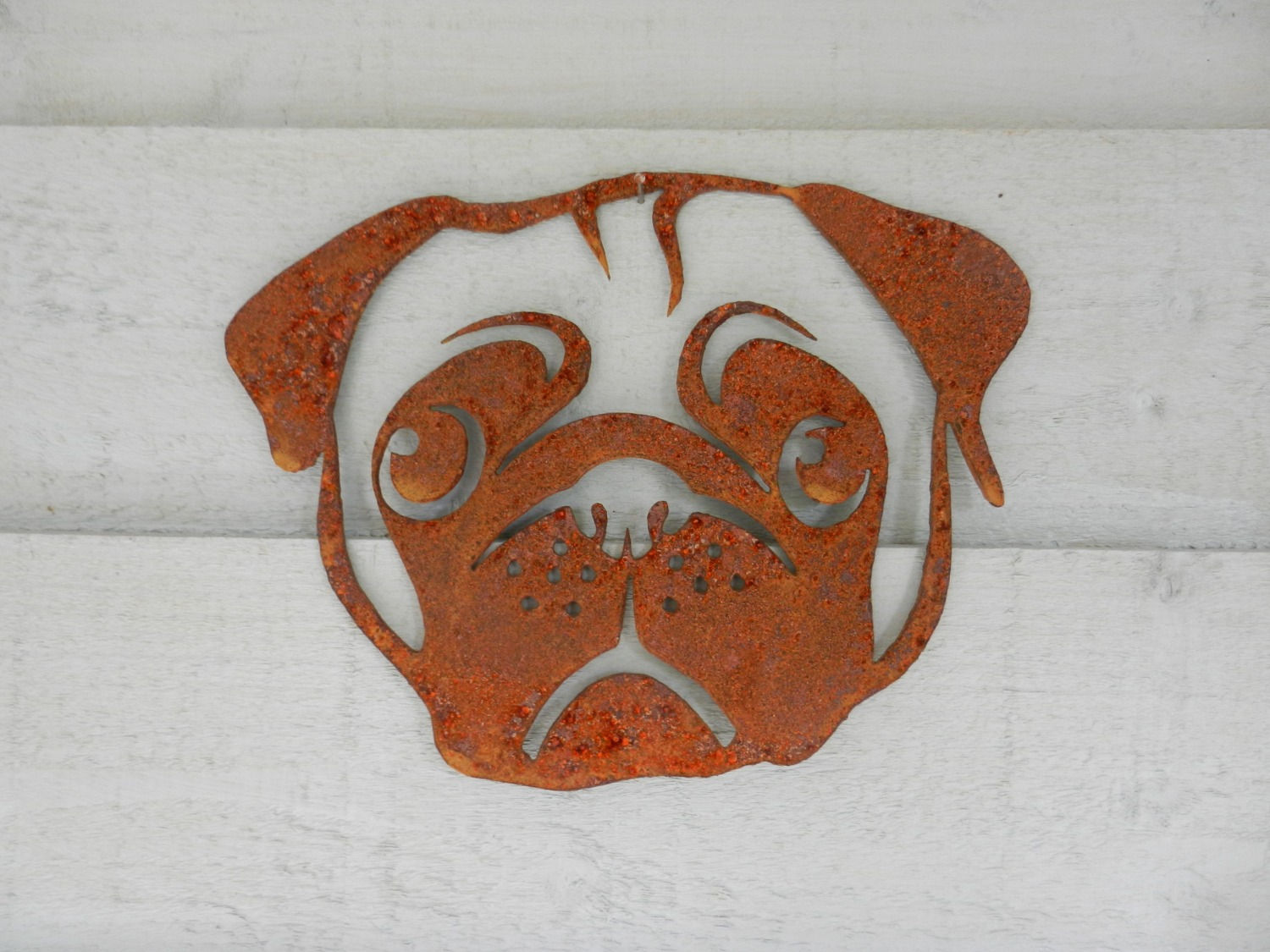 Rusty Metal Pug Head