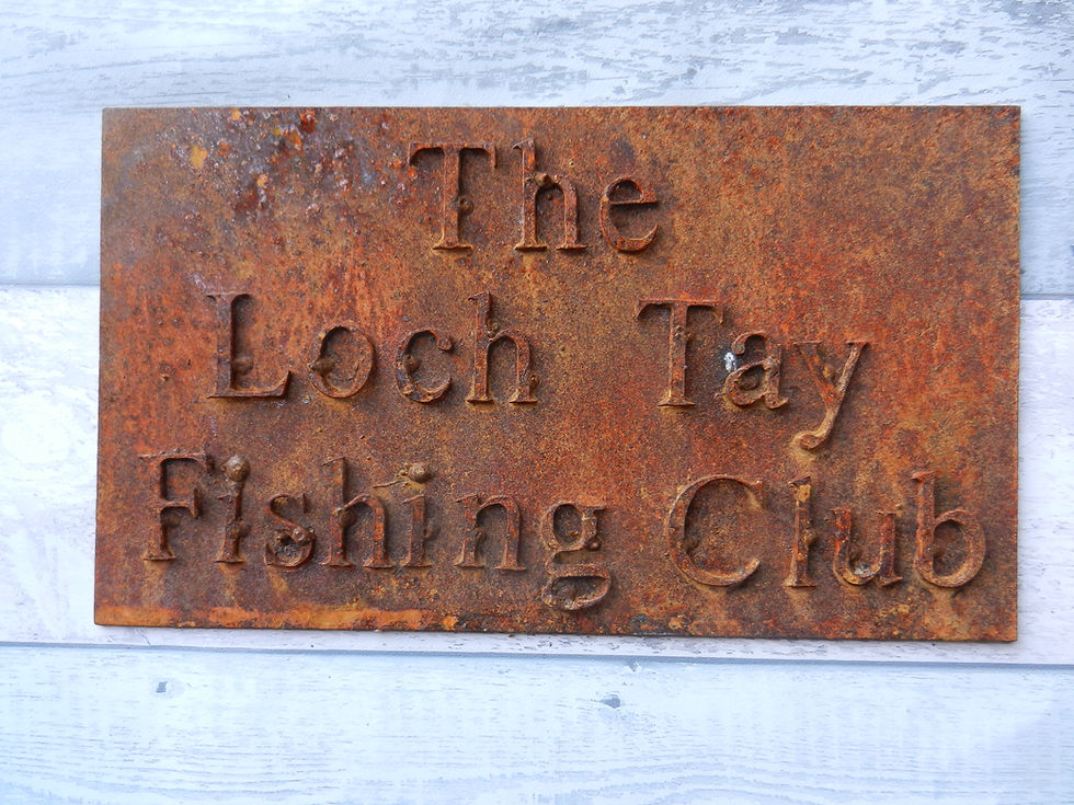 Rustic Fishing Club Sign
