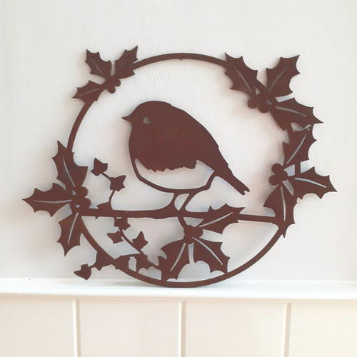 Christmas Robin Wall Art | Rusty Rooster