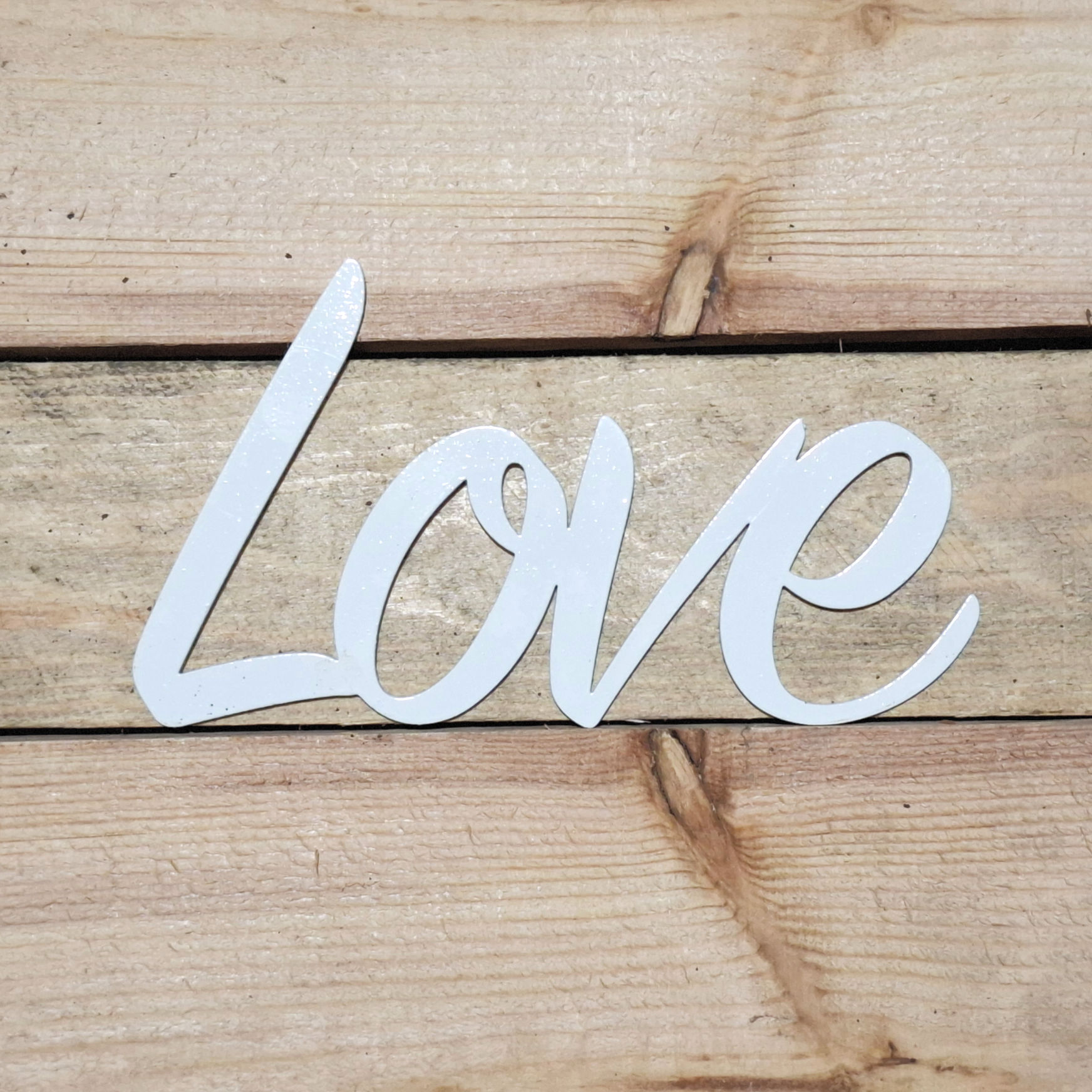 'Love' sign - White painted