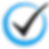 navy bly check mark in turquise blue brushstroke circle on white background