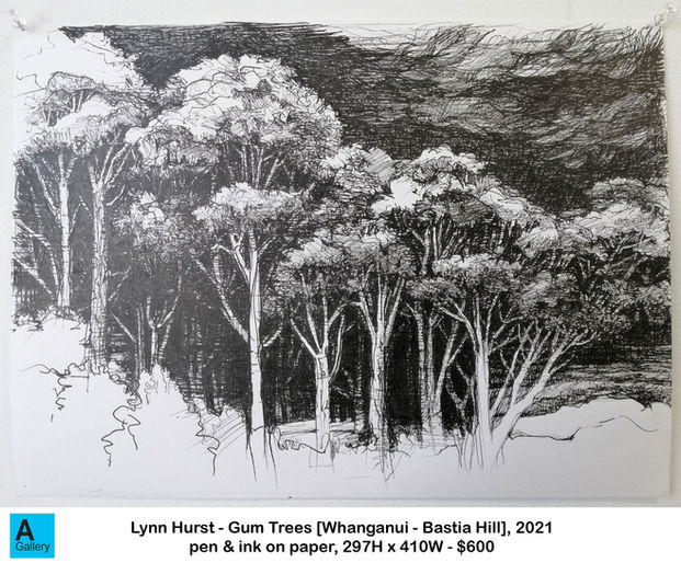 Lynn Hurst - Gum Trees [Whanganui - Bastia Hill], 2021