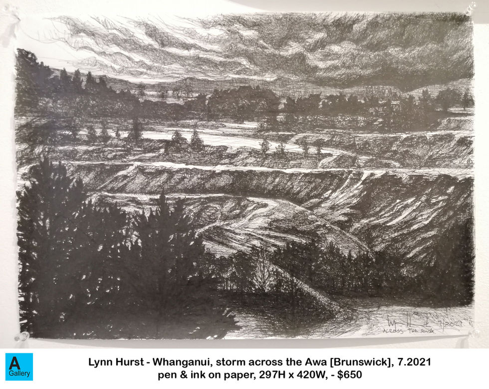 Lynn Hurst - Whanganui, storm across the Awa [Brunswick], 7.2021