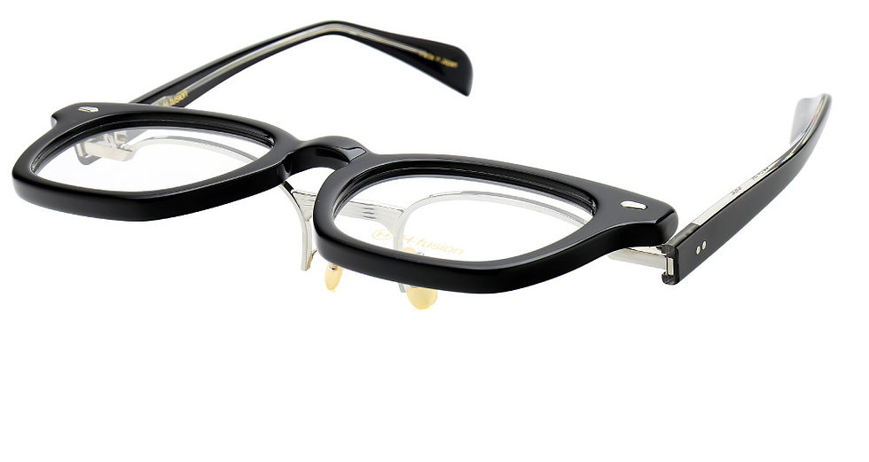 縮圖：HF-906 #01 black / silver , Size: 48□22  機能型眼鏡介紹｜上掀式眼鏡｜抗老花神器 FLIP UP 眼鏡