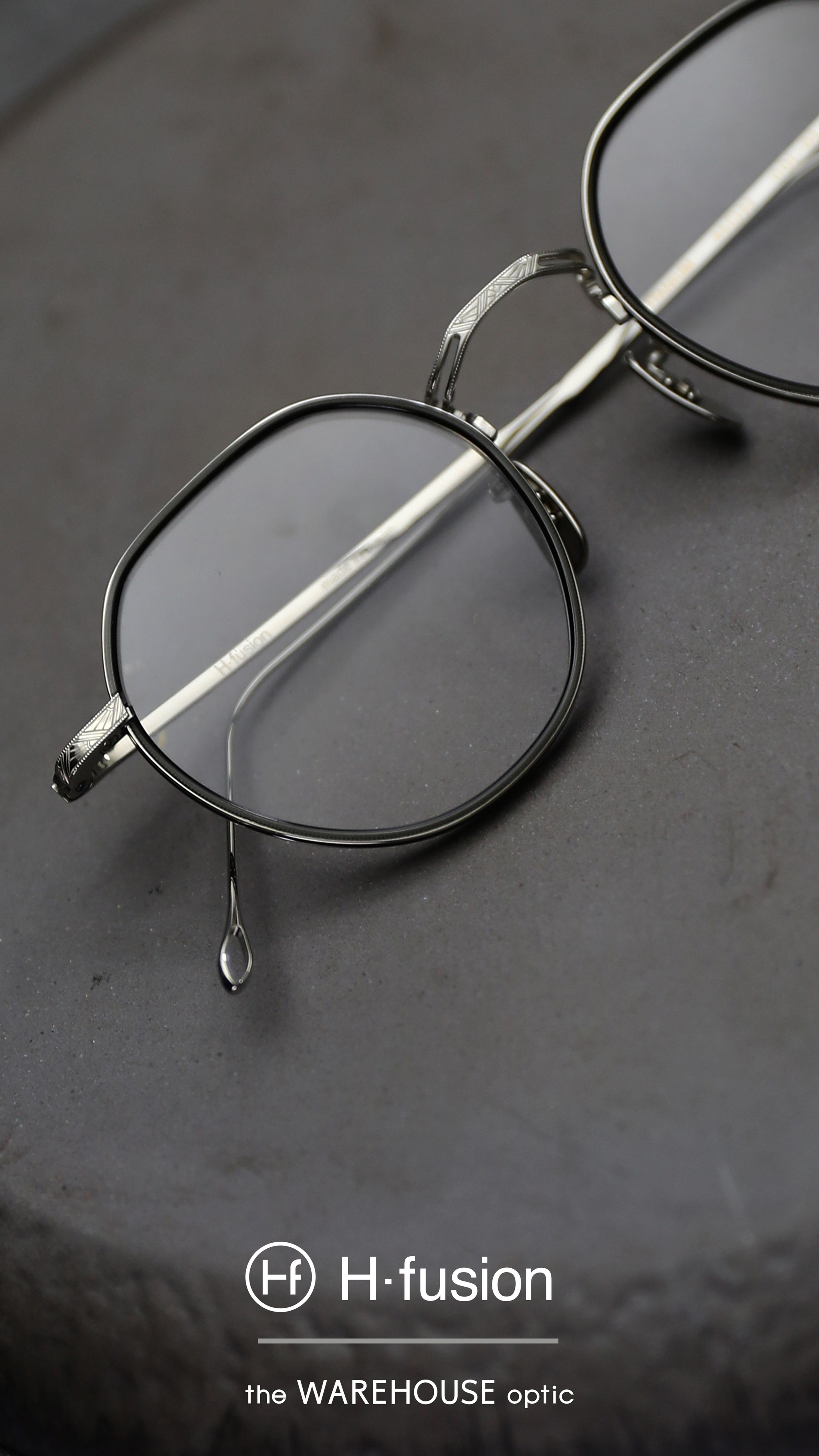 HF514 #03 clear dark gray rim / silver , SIZE: 45□22