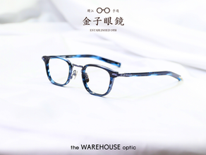 金子眼鏡【晶瑩通透藍玳瑁配色｜特配925純銀配飾｜ 金子眼鏡Premium系列作品】'KMP-21'