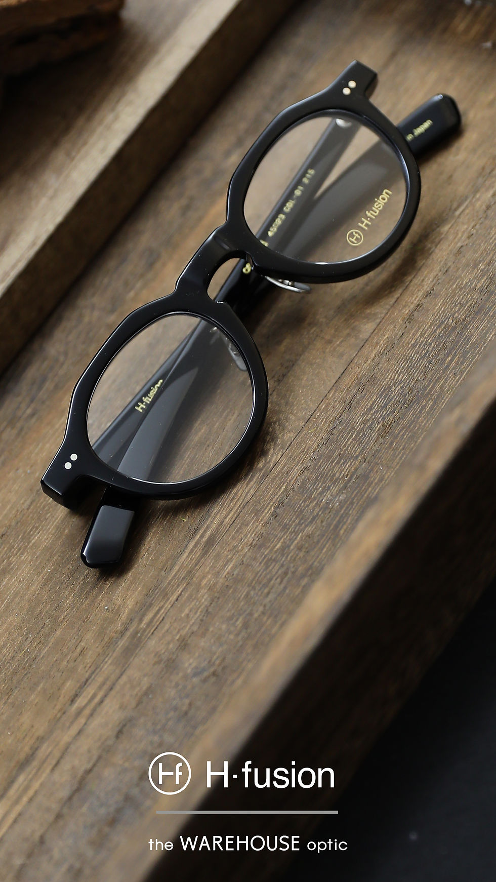 縮圖：HF215 #01 black , SIZE: 45-23 , celluloid 賽璐珞眼鏡