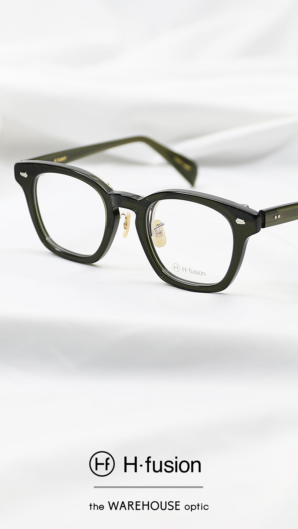 縮圖：HF-906 #04 clear khaki / gold Size: 48□22  機能型眼鏡介紹｜上掀式眼鏡｜抗老花神器 FLIP UP 眼鏡