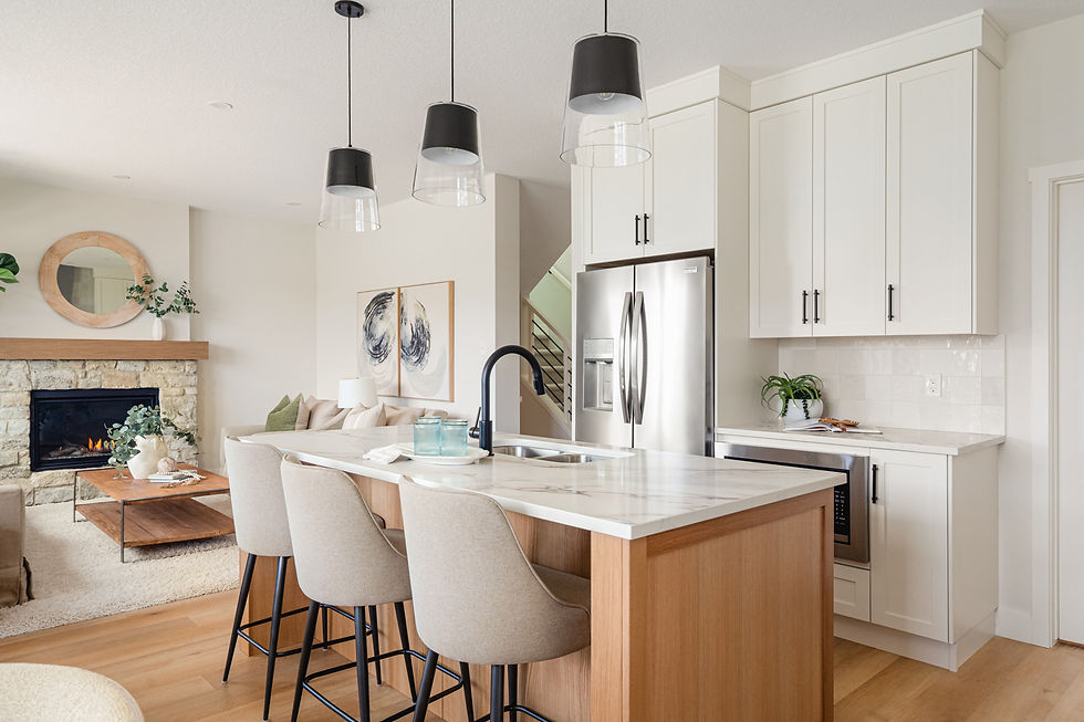 Greystone adds a new showhome by RSpace Builders, featuring Alberta-made rift oak cabinets.