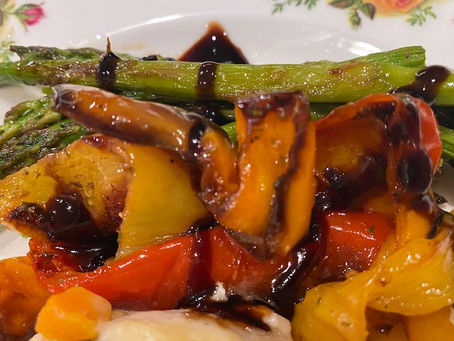 Roasted Peppers and Asparagus