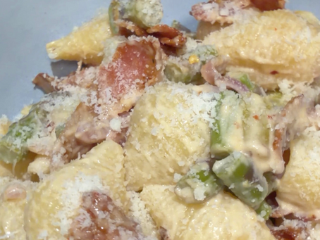 Asparagus Bacon Pasta – Pasta con Asparagi e Bacon