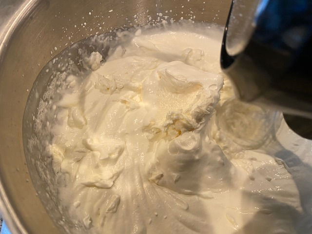 Whipping in cream cheese