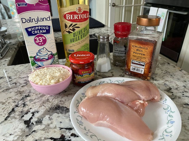 Ingredients for chicken