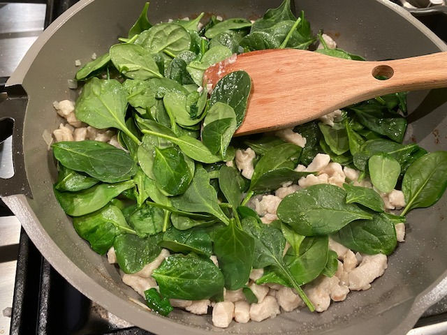 Stir in spinach