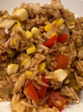 Leftover Turkey Rice Stir Fry