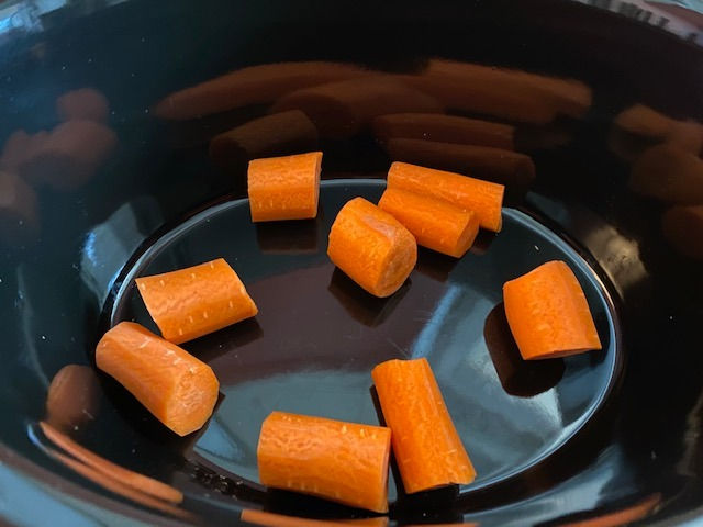 Add carrots to crockpot