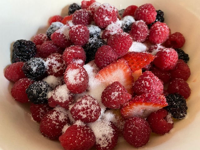 Berries and sugar