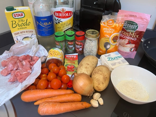 Ingredients for Spezzatino