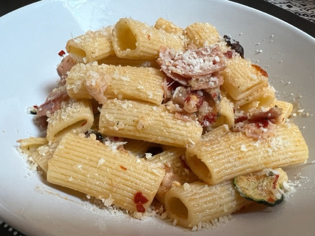 Delicious pasta puttanesca