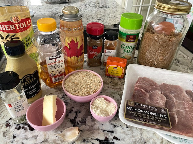 Ingredients for juicy pork