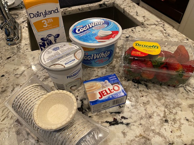 Ingredients for tartlets