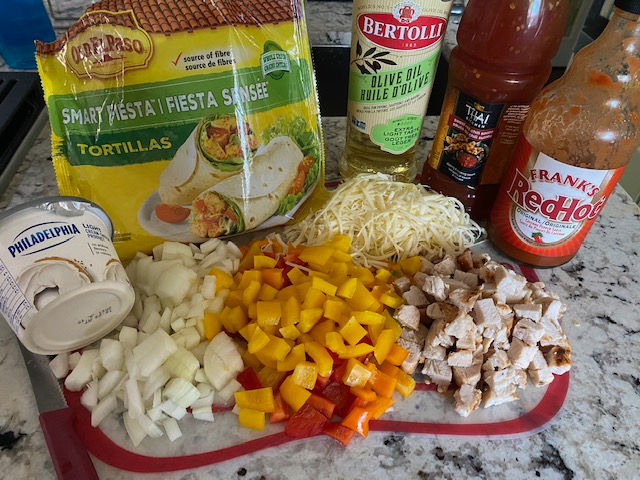 Ingredients for spicy wraps