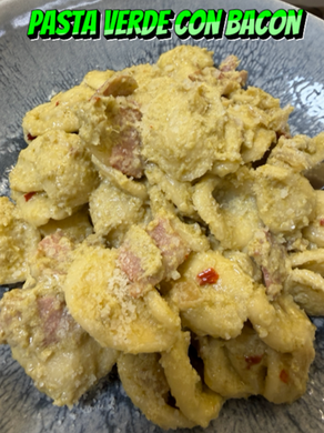 Pasta Verde con Bacon