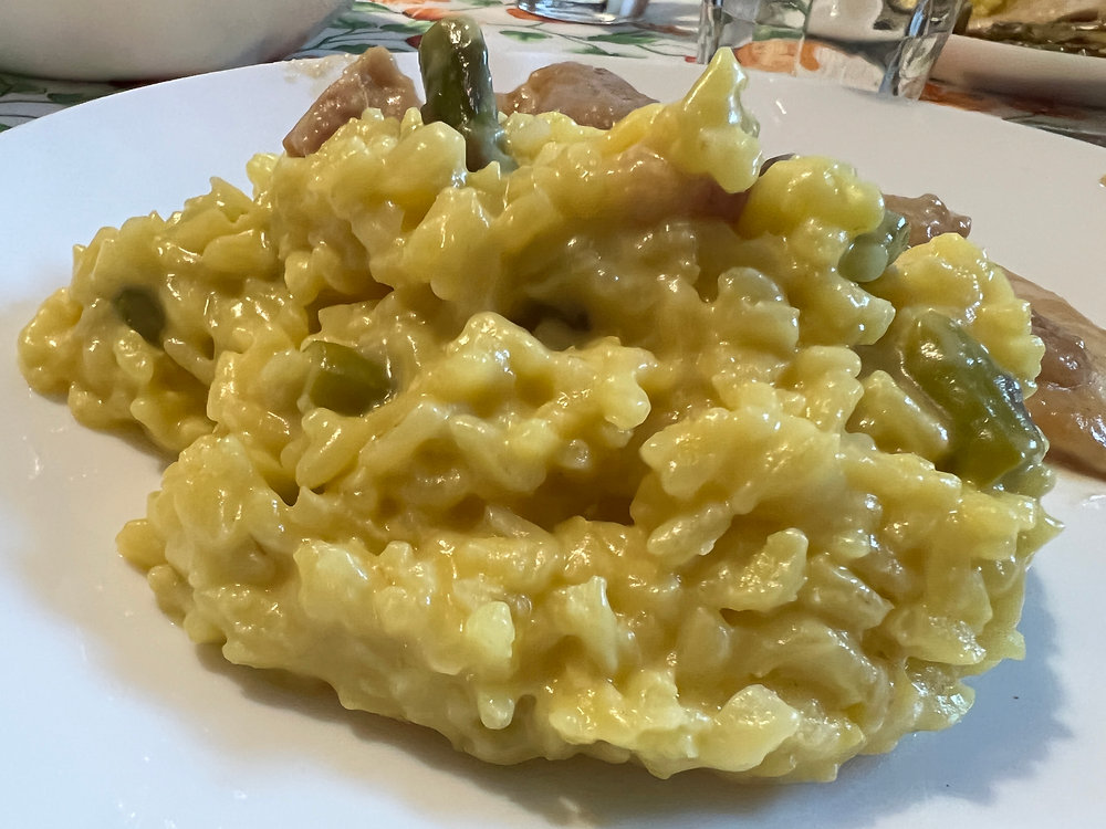 Saffron Asparagus Pancetta Risotto Risotto alla Zafferano Asparagi e