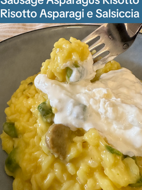 Sausage Asparagus Risotto - Risotto Asparagi e Salsiccia