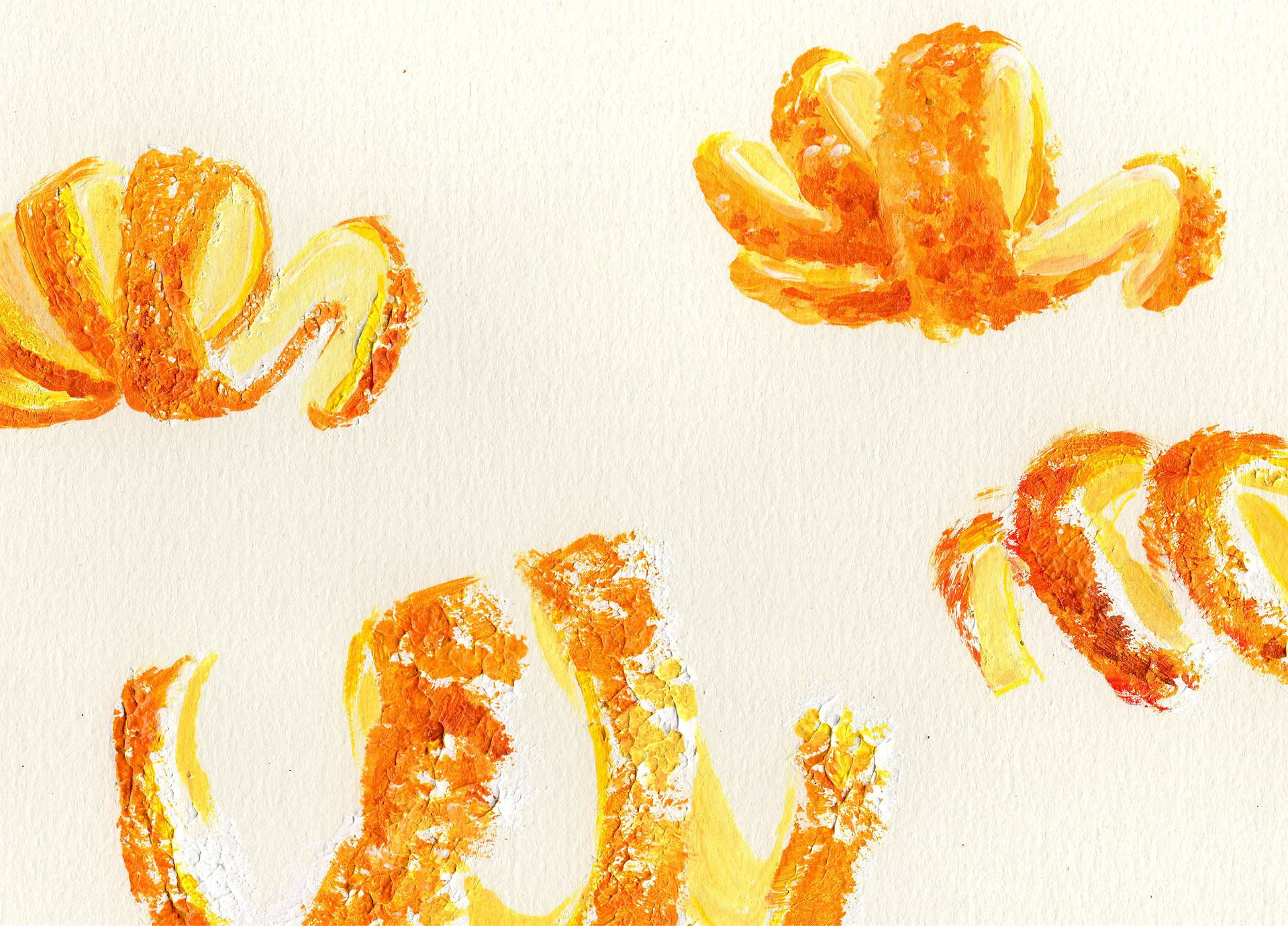 oranges acrylics texture