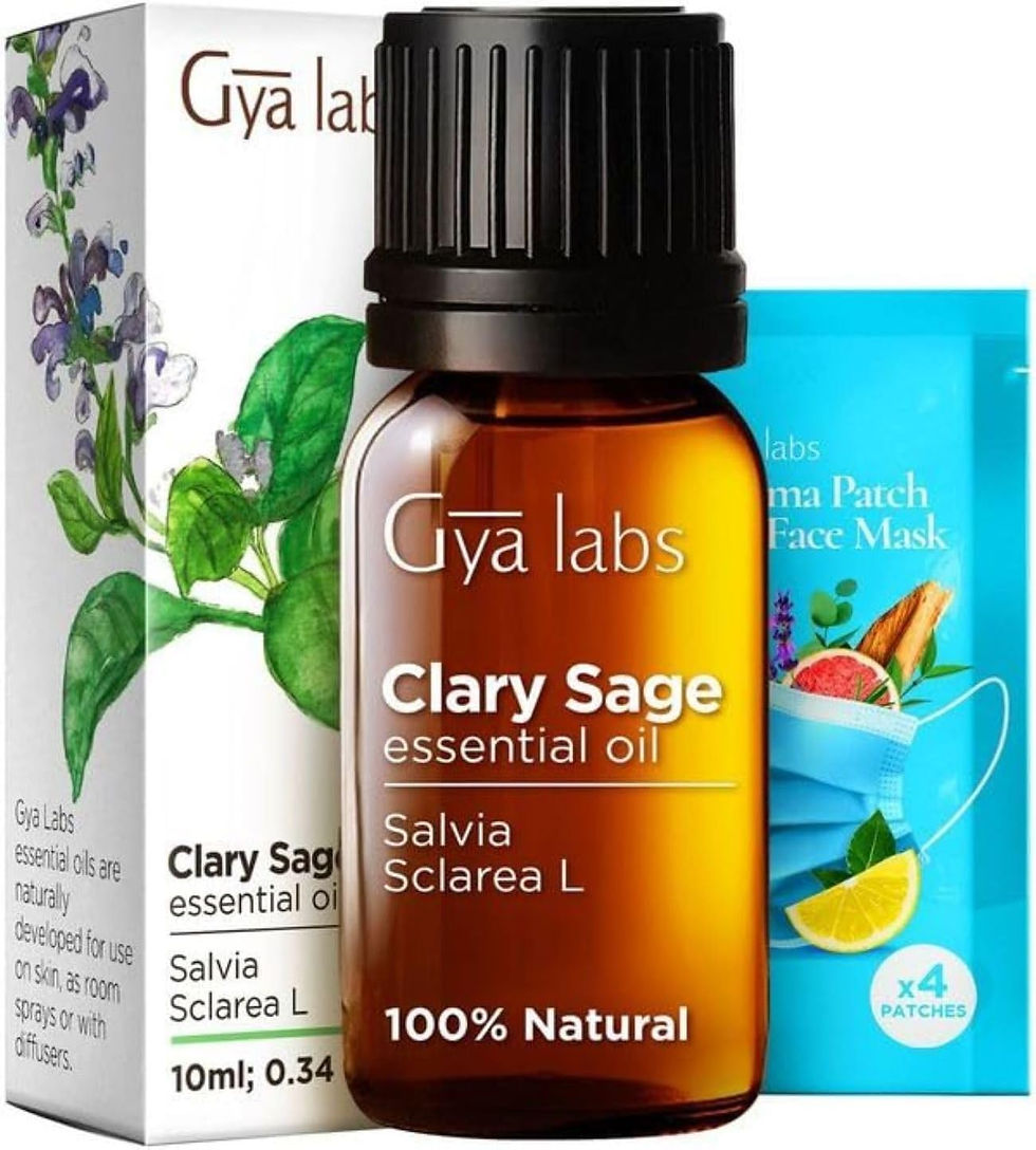 Gya Labs Clary Sage Essential Oil for Diffuser - 100% Natural Clary Sage Oil Essential Oil - Clary Sage Oil for Skin, Hair, Aromatherapy & Candle Making - Fragrant Aromatherapy Oils