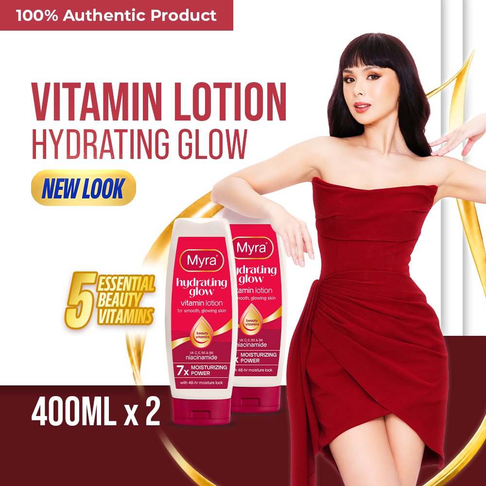 Myra Hydrating Glow Vitamin Lotion product photo from the linked Shopee listing