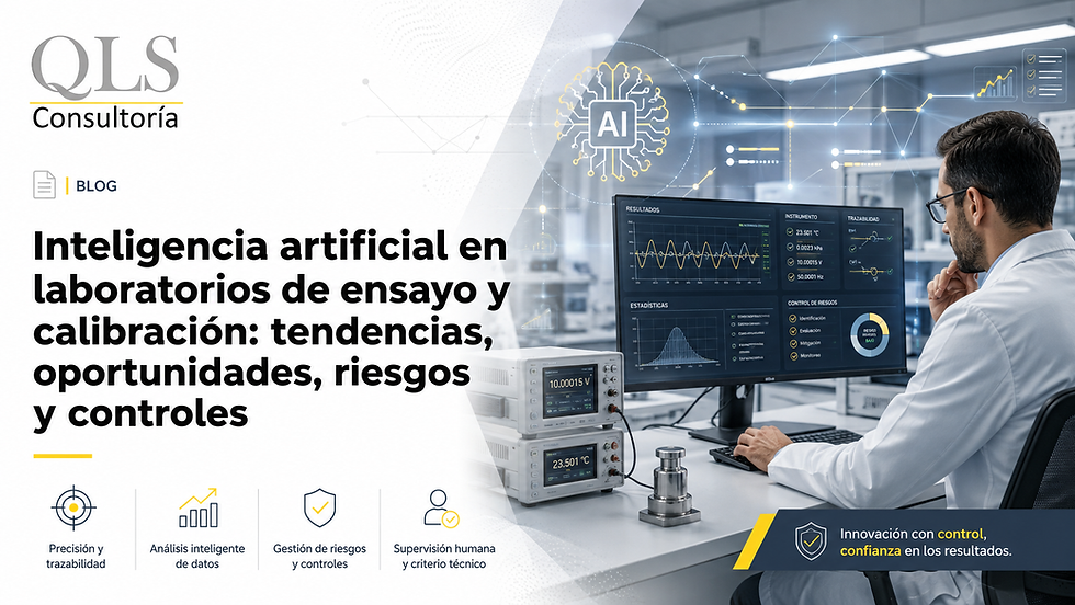 Inteligencia artificial en laboratorios de ensayo y calibración: tendencias, oportunidades, riesgos y controles
