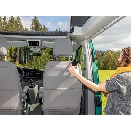 Housses De Siège Voiture VW T6 California 2016-2023 - Ensemble Complet Avant Et Arrière - Protection Noire