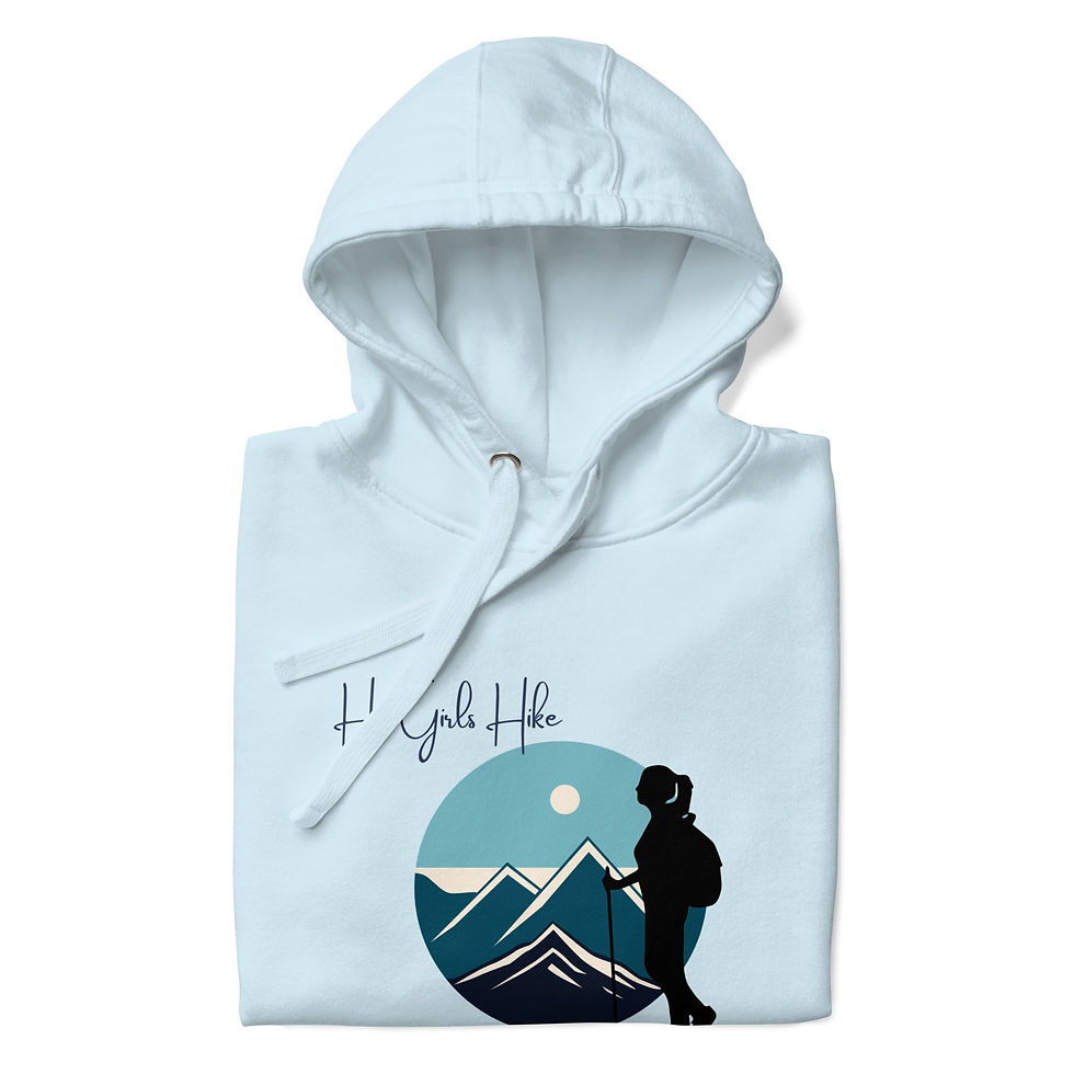 Blue Color Hot Girls Hike Soft Hoodie Sweatshirt