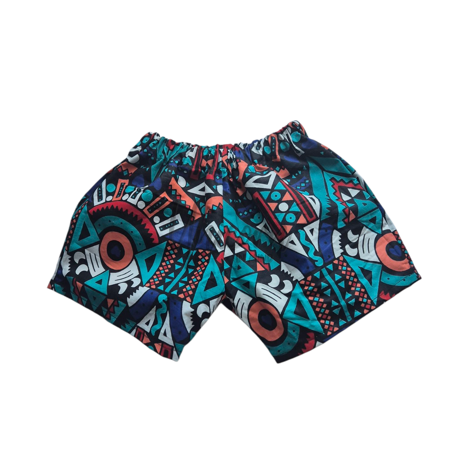 READY TO POST Triangle African Print Shorts