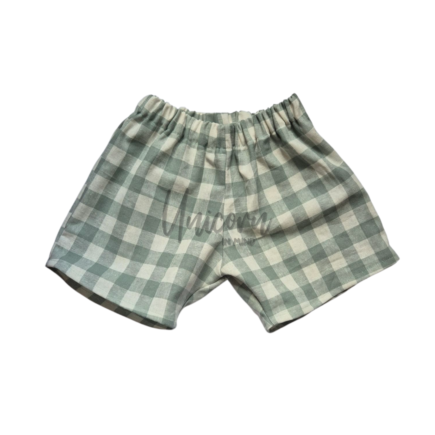 READY TO POST Gingham Duck Egg Shorts