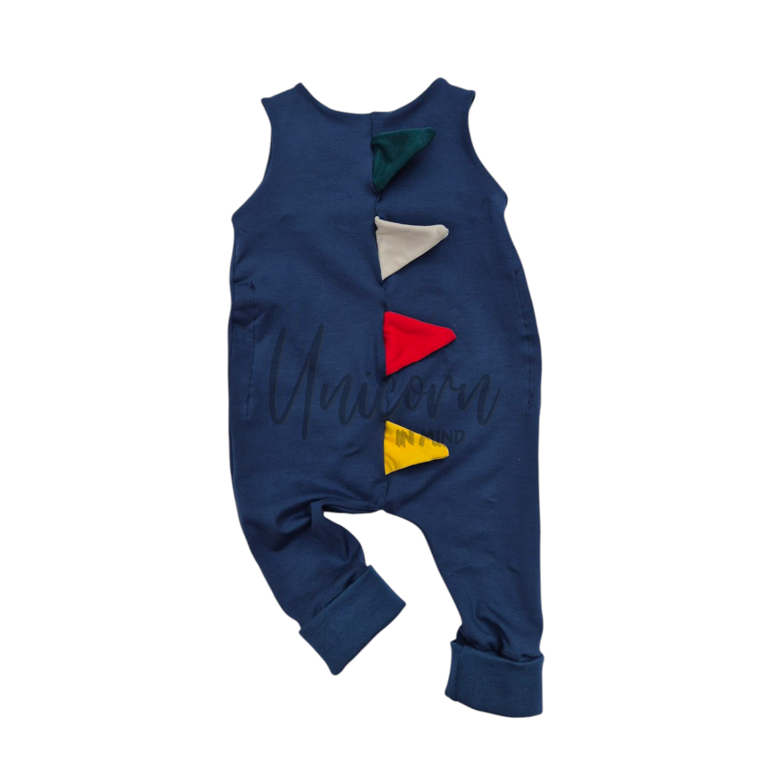 READY TO POST Blue Dino Grow With Me Romper