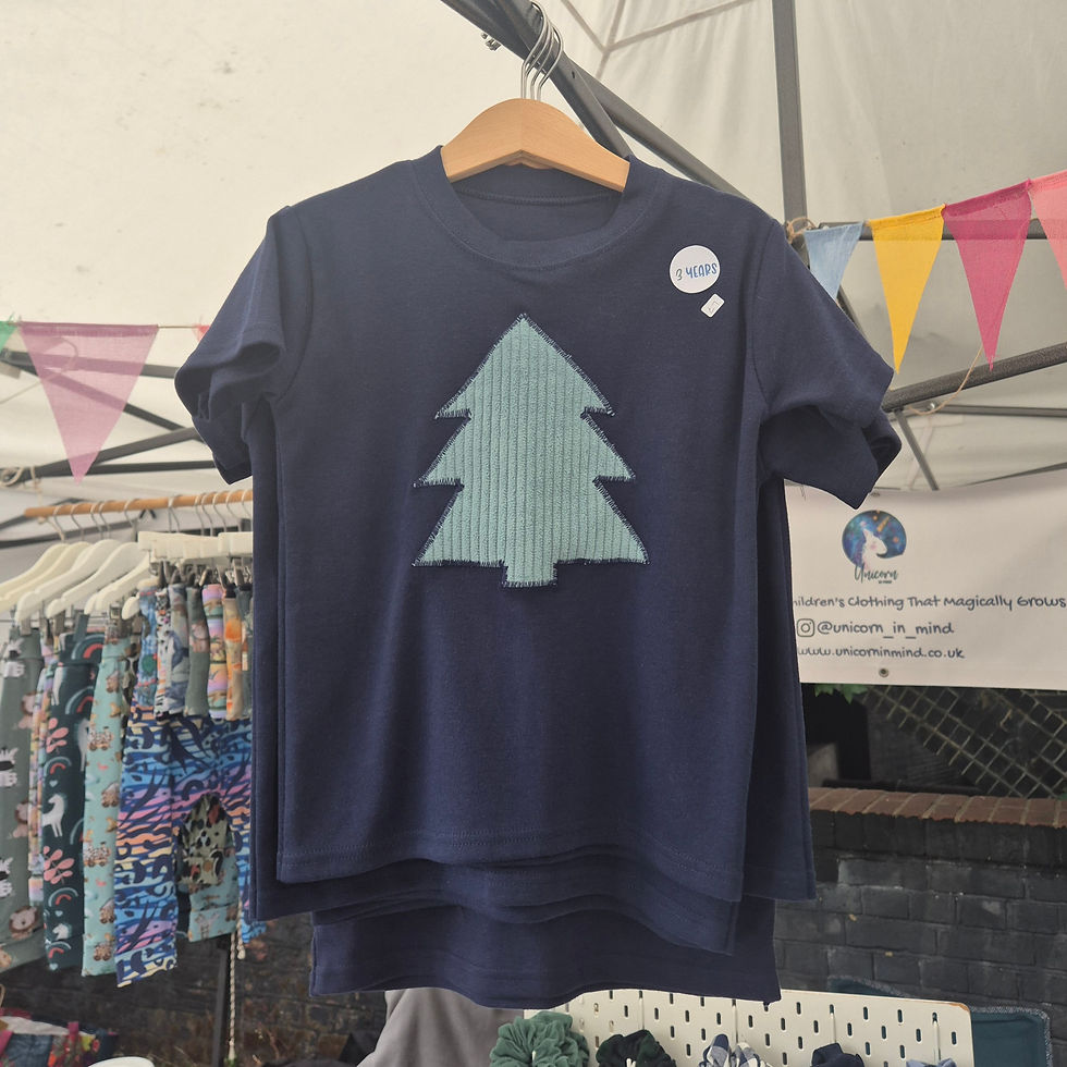 READY TO POST Navy Xmas Tree T-shirt