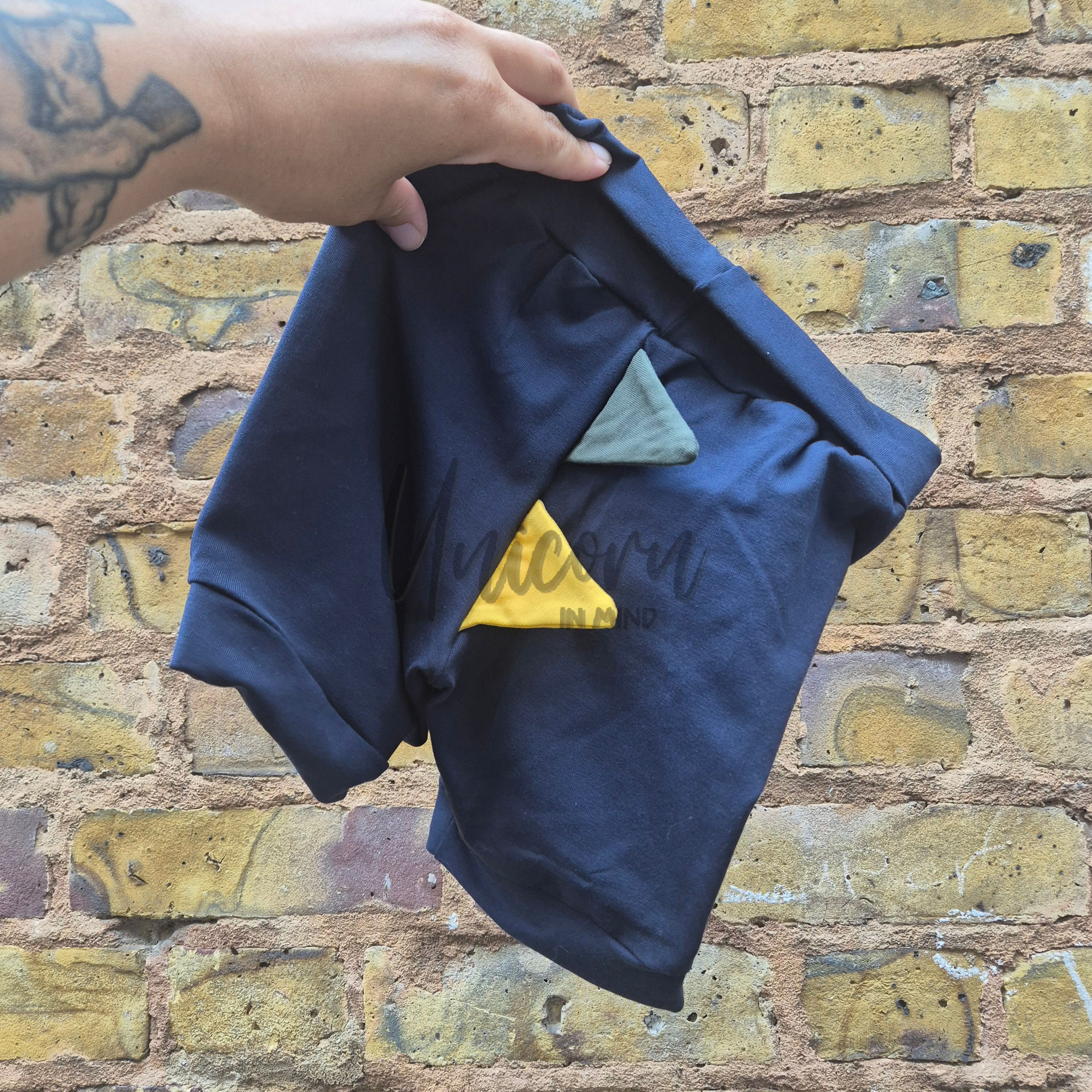 READY TO POST Navy Blue Dino Grow With Me Shorts
