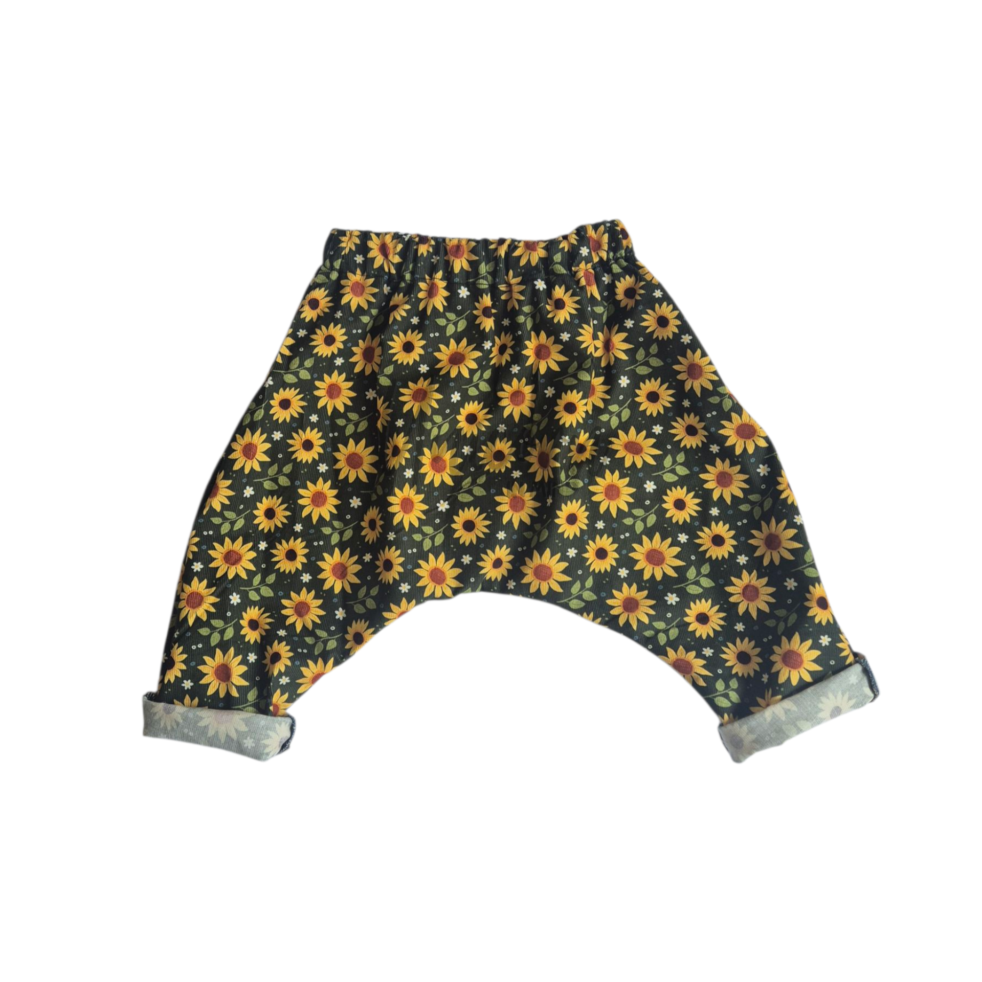 READY TO POST Green Sunflower Harem Trousers