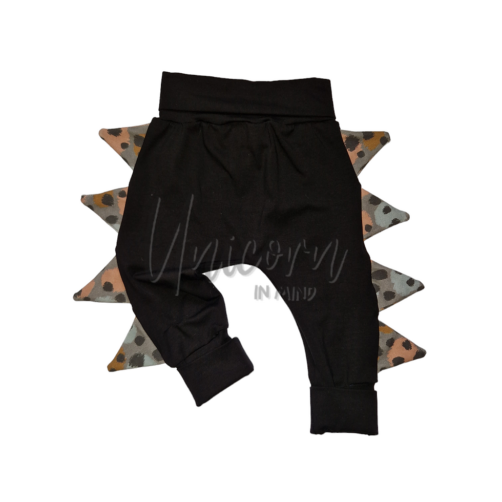 Thumbnail: READY TO POST Black Dino Grow With Me Leggings