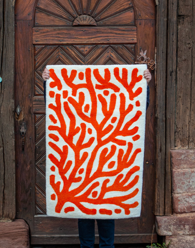 Miniature : Corail Organique Orange - tapis -