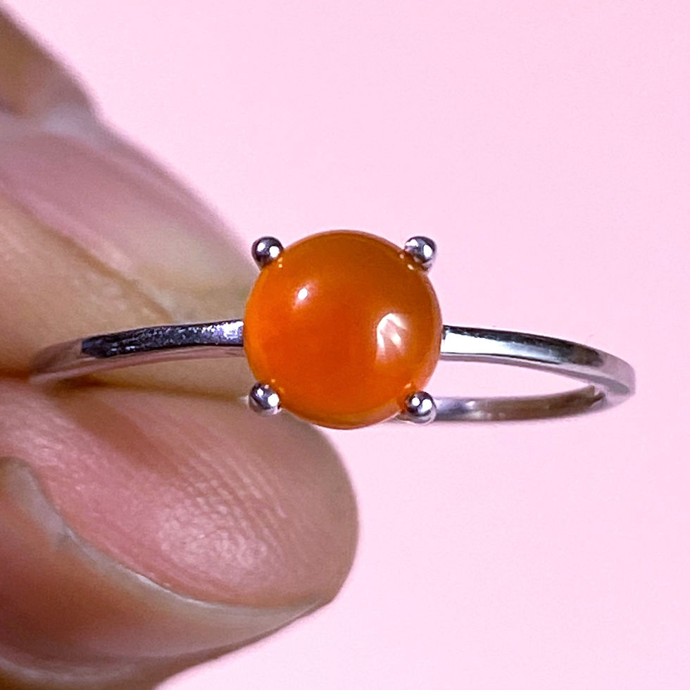 Thumbnail: Carnelian stacker ring size 8