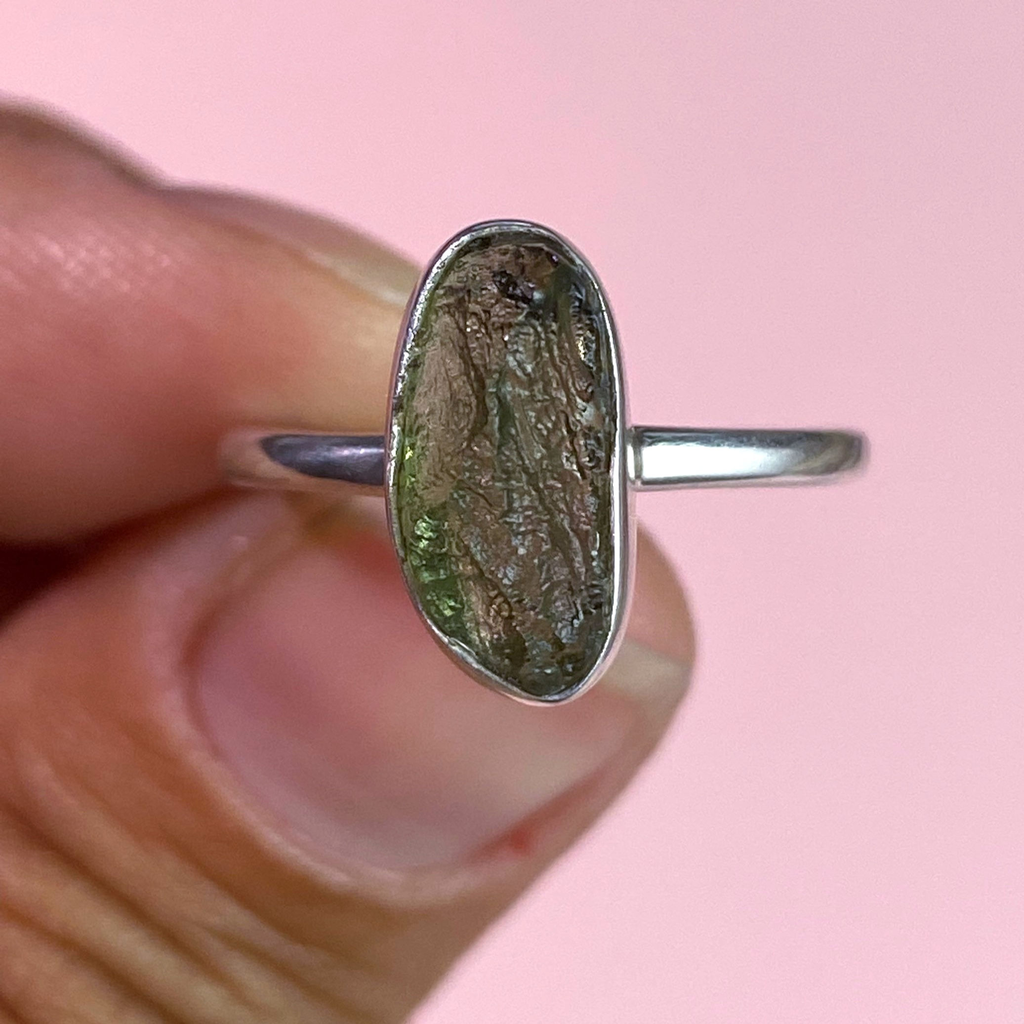 Moldavite ring size 7