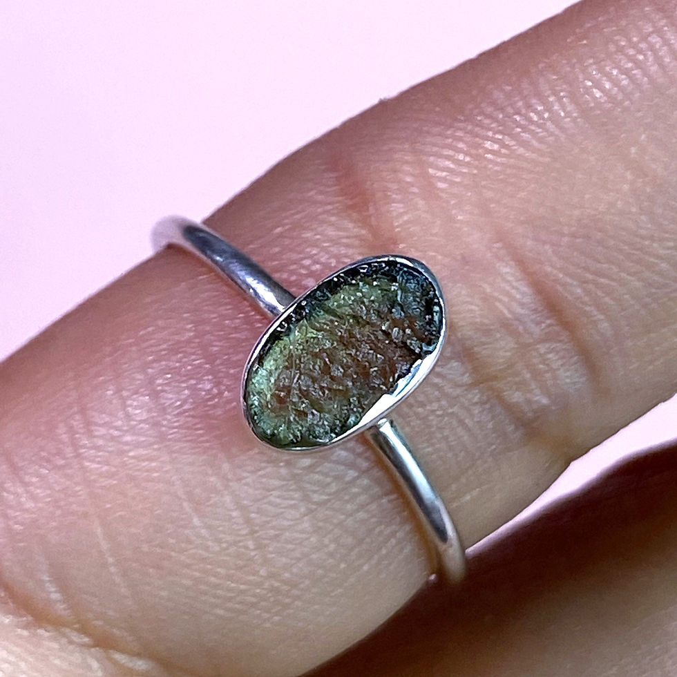 Thumbnail: Moldavite ring size 8