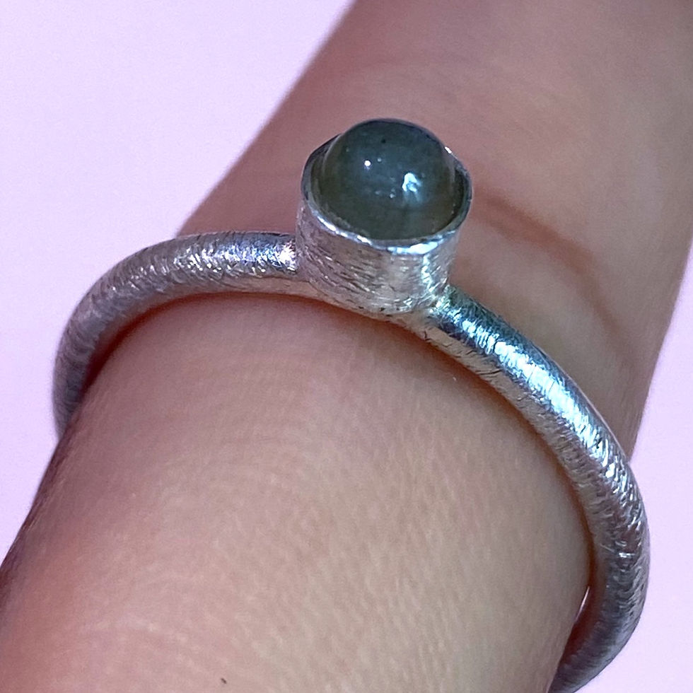Thumbnail: Labradorite stacker ring size 8.5
