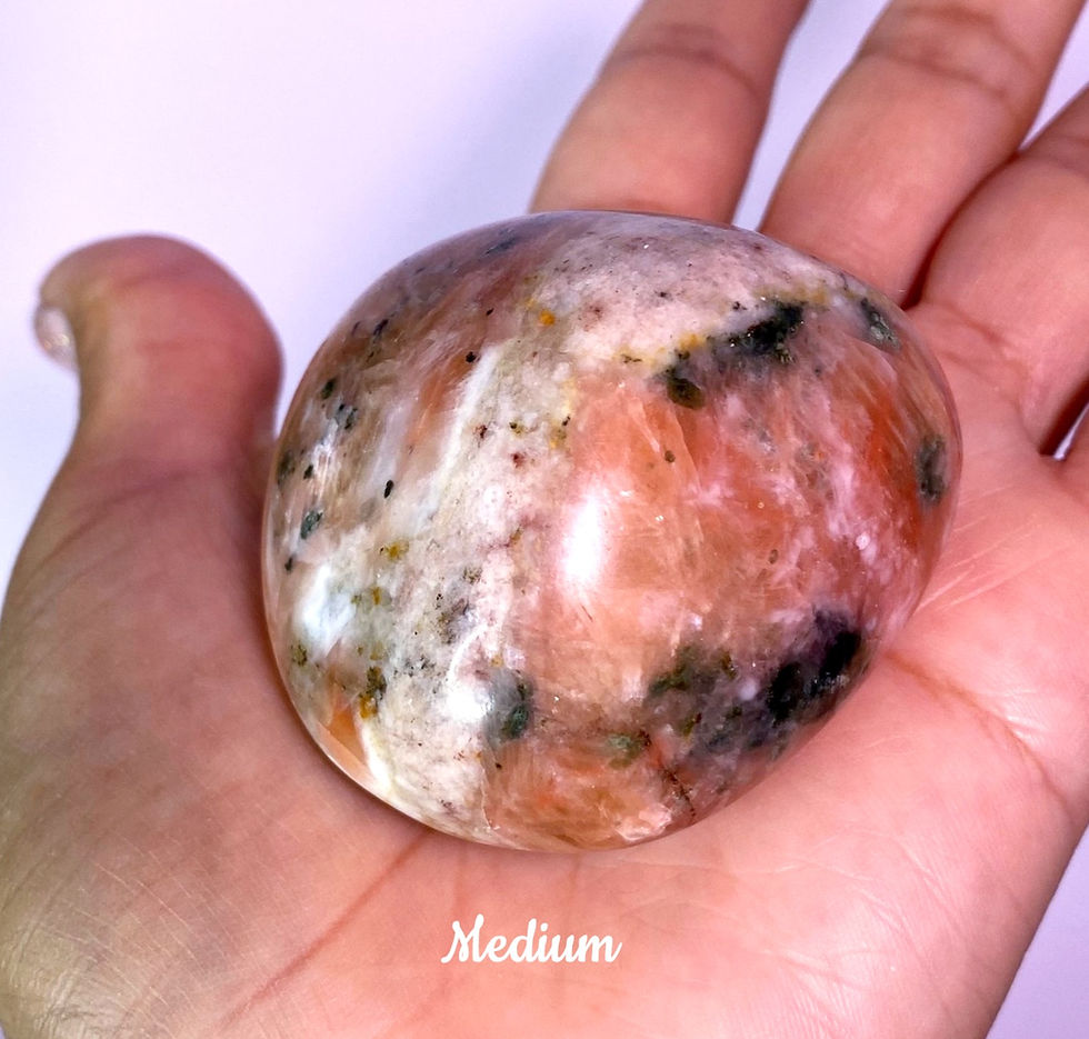 Thumbnail: Orchid calcite Palm Stones various sizes 