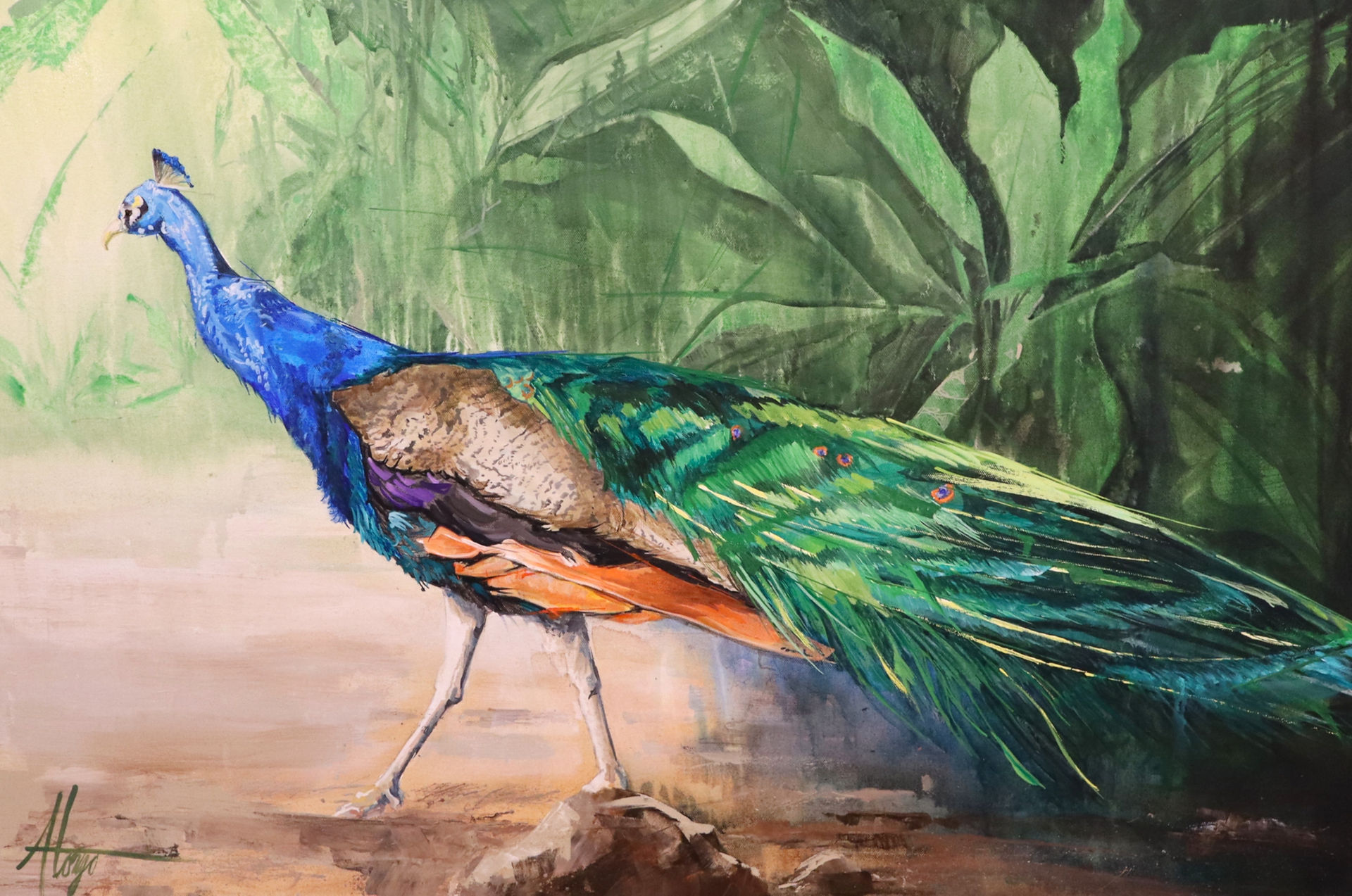 Anthony Alonzo, Demure, peacock art