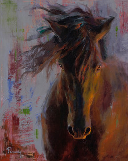 Fire Horse, horse art by Rosie Penning